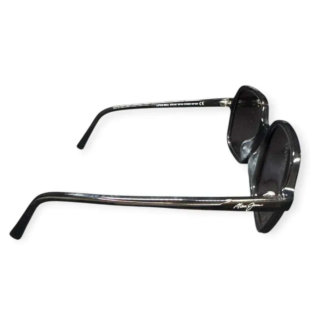 Maui Jim Little Bell Sunglasses MJ 860-11 Translucent Black‎ Polarized w/ Case